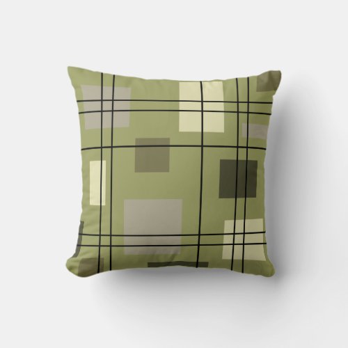 Mid Century Modern Geometric 18 Throw Pillow