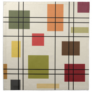 Mid Century Modern Geometric 1 Cloth Napkin