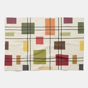 Mid Century Modern Geometric 1 Kitchen Towel