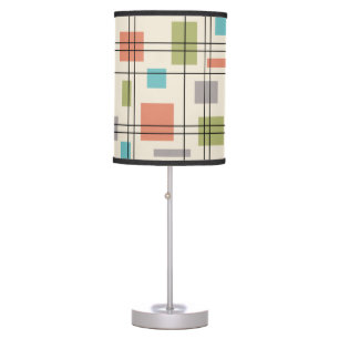Mid Century Modern Geometric 3 Table Lamp