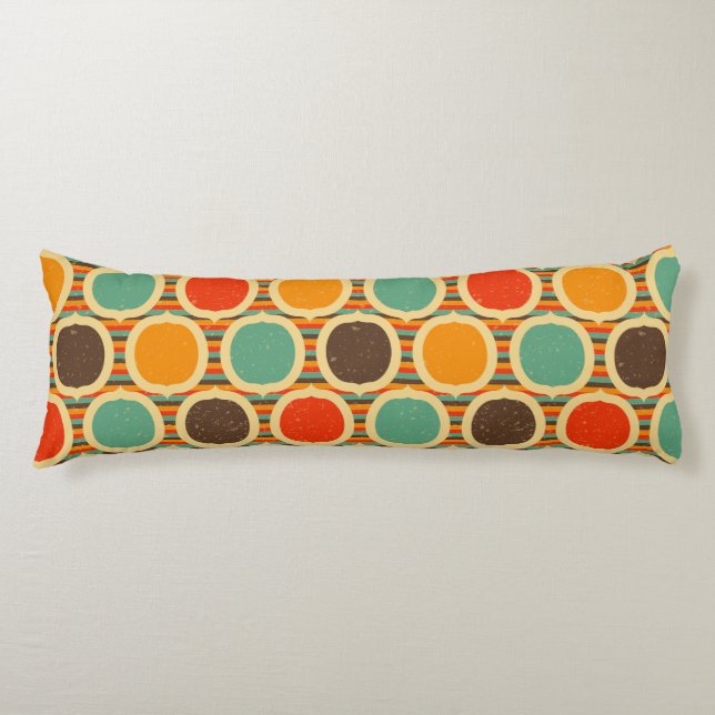 Mid Century Modern geometric 5 Body Pillow (Front)