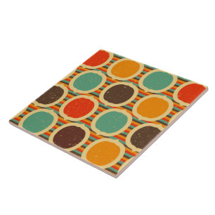 Mid Century Modern geometric 5 Ceramic Tile