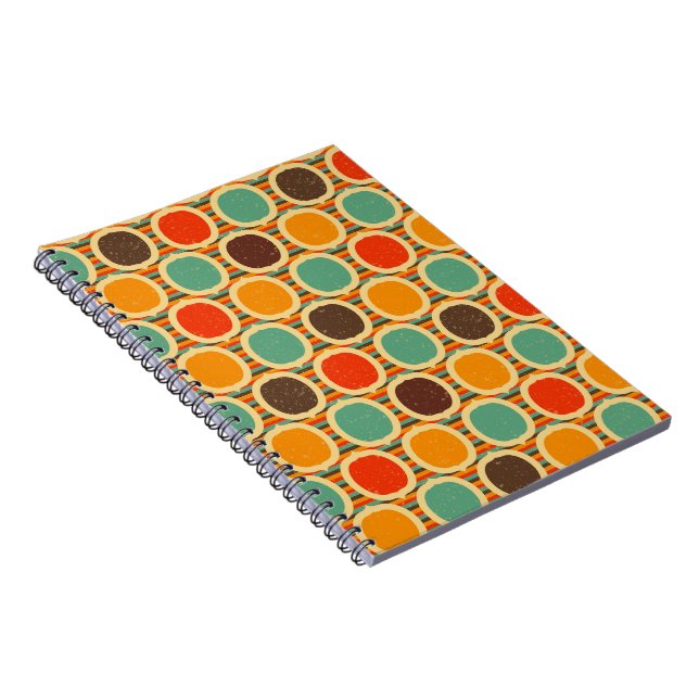 Mid Century Modern geometric 5 Notebook (Right Side)
