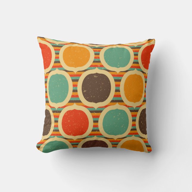 Mid Century Modern geometric 5 Throw Pillow (Front)