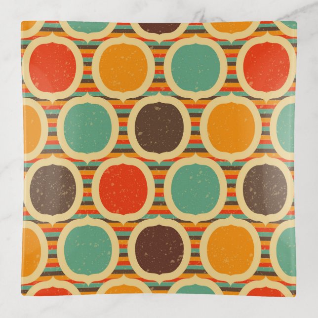 Mid Century Modern geometric 5 Trinket Tray (Front)