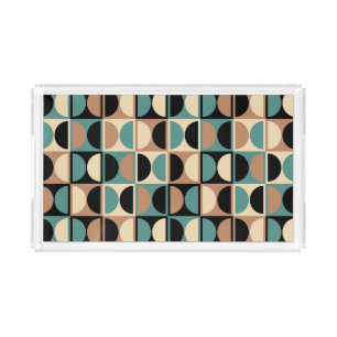Mid Century Modern Geometric Abstract Acrylic Tray