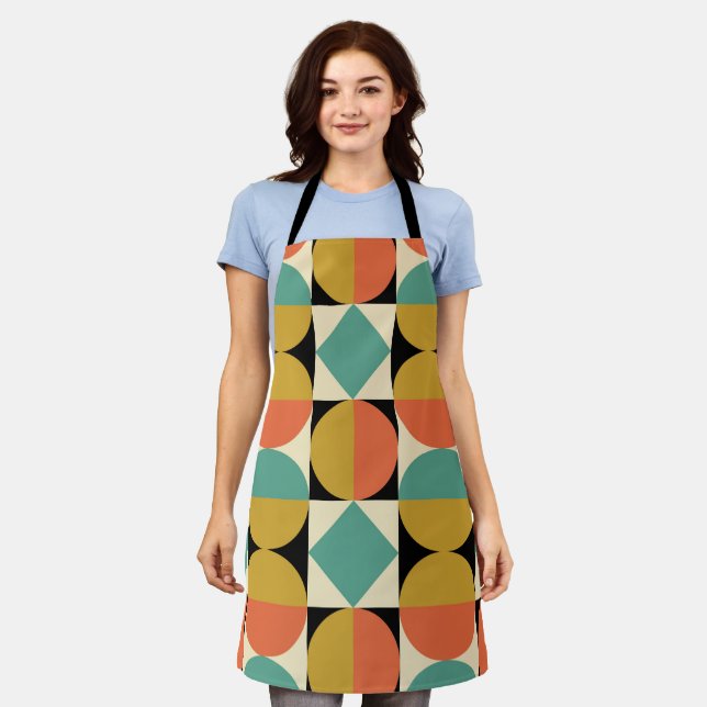 Mid Century Modern Geometric Abstract Apron (Worn)