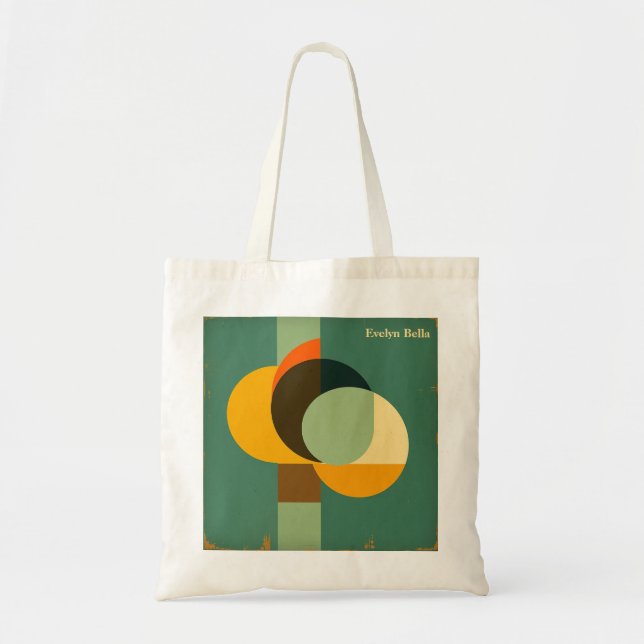 Mid Century Modern Geometric Abstract Art Tote Bag (Front)
