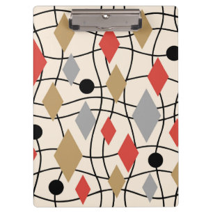 Mid Century Modern Geometric Abstract Clipboard