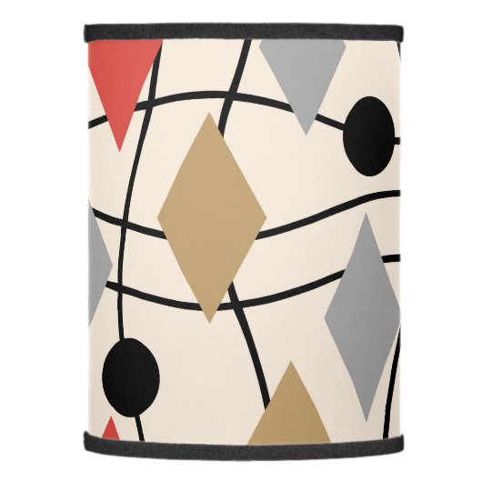 Mid Century Modern Geometric Abstract Lamp Shade (Left)