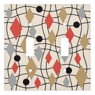 Mid Century Modern Geometric Abstract Light Switch Cover
