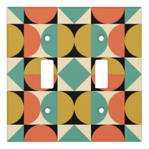 Mid Century Modern Geometric Abstract Light Switch Cover