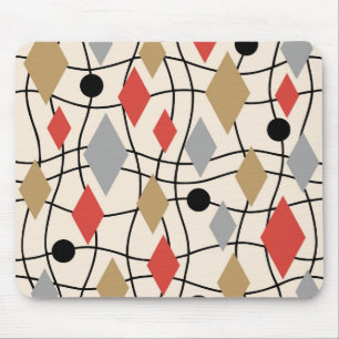 Mid Century Modern Geometric Abstract Mouse Pad