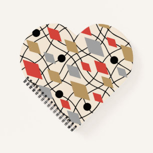 Mid Century Modern Geometric Abstract Notebook
