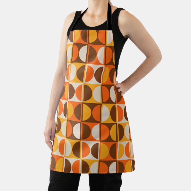 Mid Century Modern Geometric Abstract Pattern Apron (Insitu)