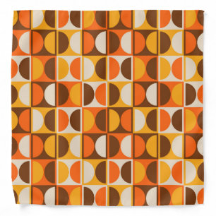 Mid Century Modern Geometric Abstract Pattern Bandana
