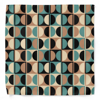 Mid Century Modern Geometric Abstract Pattern Bandana