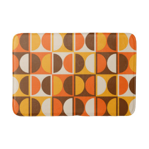 Mid Century Modern Geometric Abstract Pattern Bath Mat