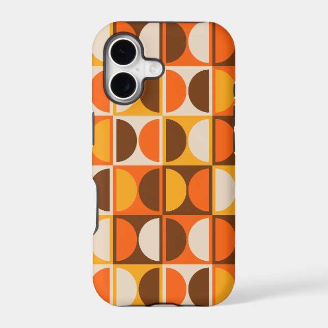 Mid Century Modern Geometric Abstract Pattern Case-Mate iPhone Case (Back)