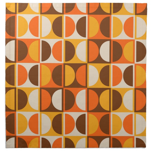 Mid Century Modern Geometric Abstract Pattern Cloth Napkin (Front)