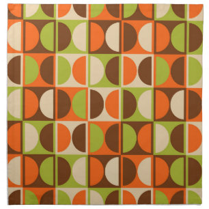 Mid Century Modern Geometric Abstract Pattern Cloth Napkin