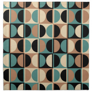 Mid Century Modern Geometric Abstract Pattern Cloth Napkin