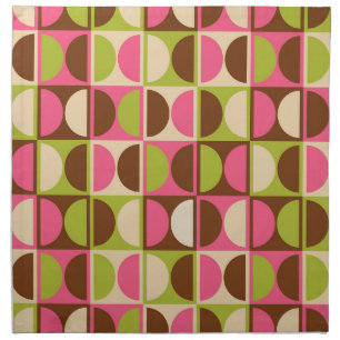 Mid Century Modern Geometric Abstract Pattern Cloth Napkin
