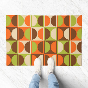 Mid Century Modern Geometric Abstract Pattern Doormat