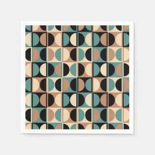 Mid Century Modern Geometric Abstract Pattern Napkins