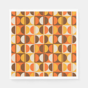 Mid Century Modern Geometric Abstract Pattern Napkins