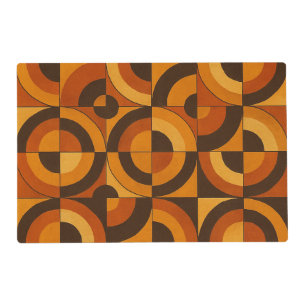 Mid Century Modern Geometric Abstract Pattern Placemat
