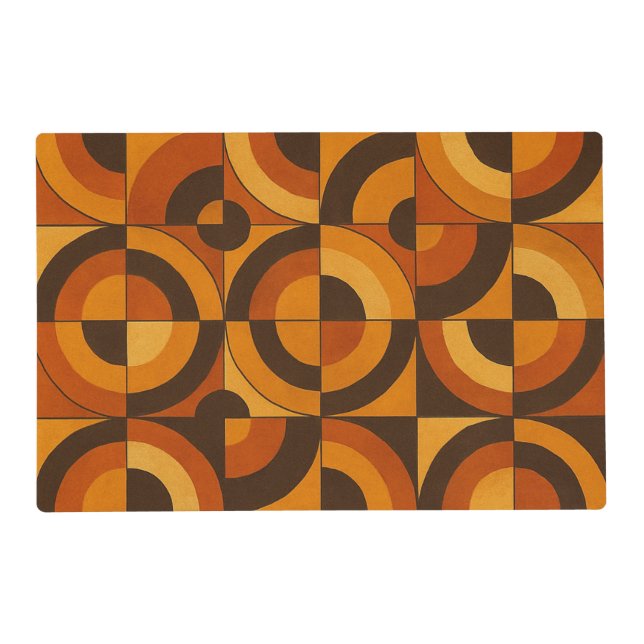 Mid Century Modern Geometric Abstract Pattern Placemat (Front)