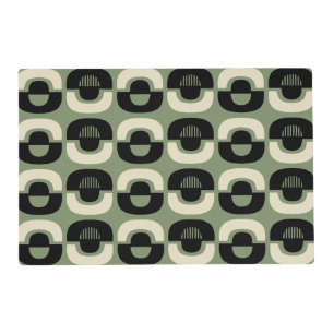 Mid Century Modern Geometric Abstract Pattern Placemat