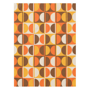 Mid Century Modern Geometric Abstract Pattern Tablecloth