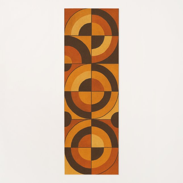 Mid Century Modern Geometric Abstract Pattern Yoga Mat (Front)