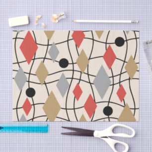 Mid Century Modern Geometric Abstract Tissue Paper