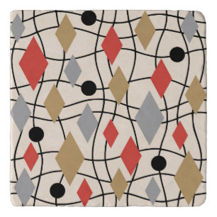 Mid Century Modern Geometric Abstract Trivet