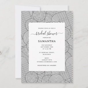 Mid Century Modern Geometric Arch Bridal Shower Invitation