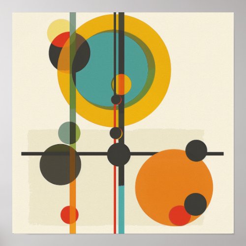 Mid_Century Modern Geometric Art Print