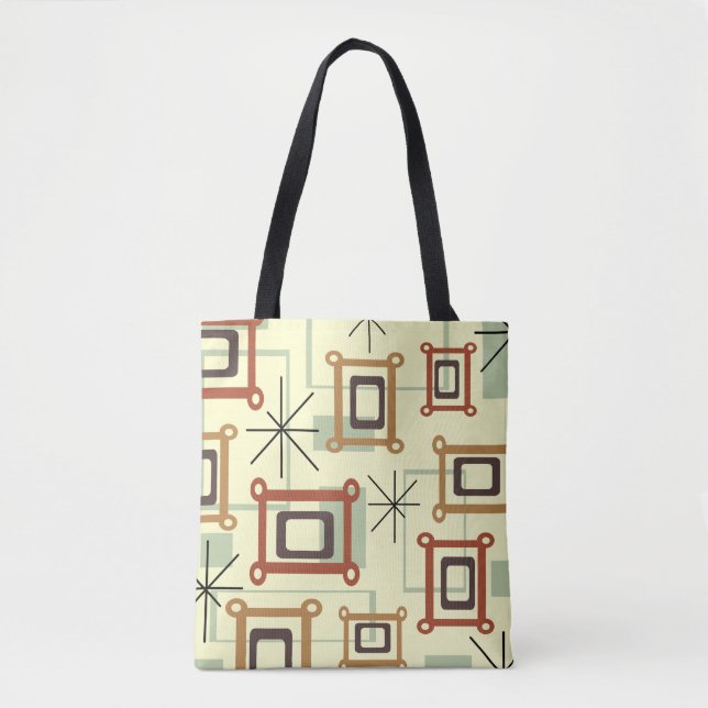 Mid Century Modern Geometric Art Tote Bag (Front)