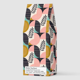 Mid-Century Modern Geometric Boho Personalized Roasted Coffee