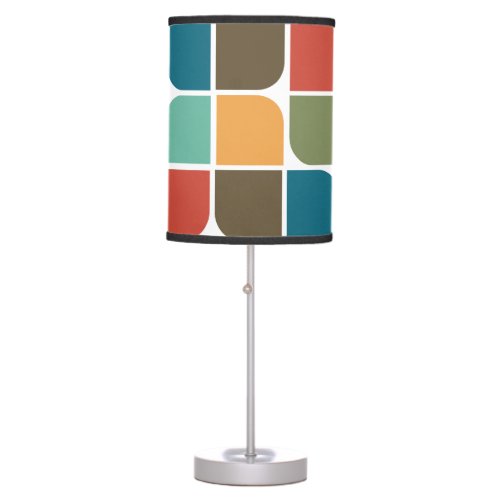 Mid century modern geometric  Bright colors Table Lamp