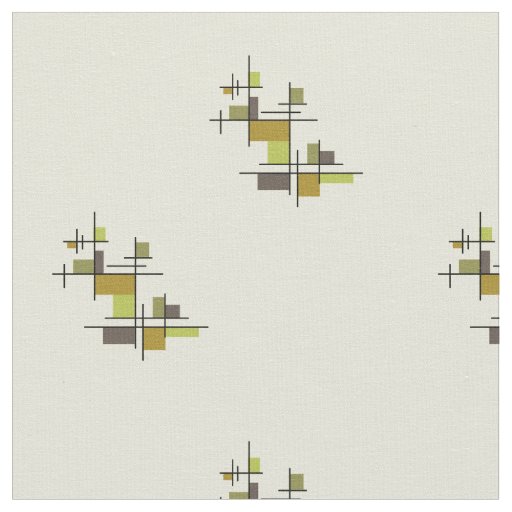 Mid Century Modern Geometric Chartreuse Fabric