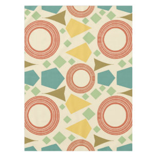 Mid Century Modern Geometric Colorful Tablecloth