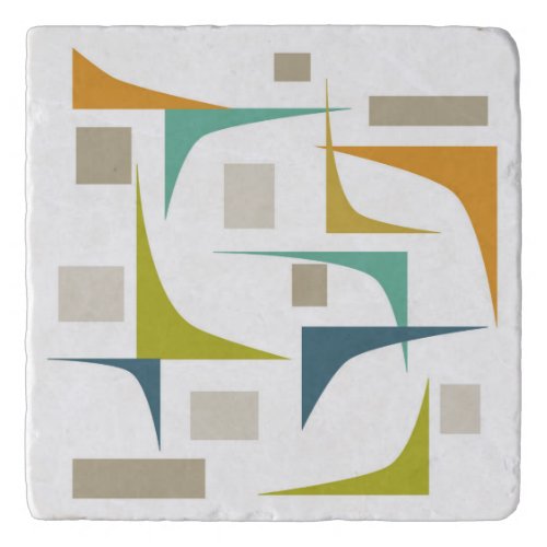 Mid Century Modern Geometric Corners Rectangles Trivet