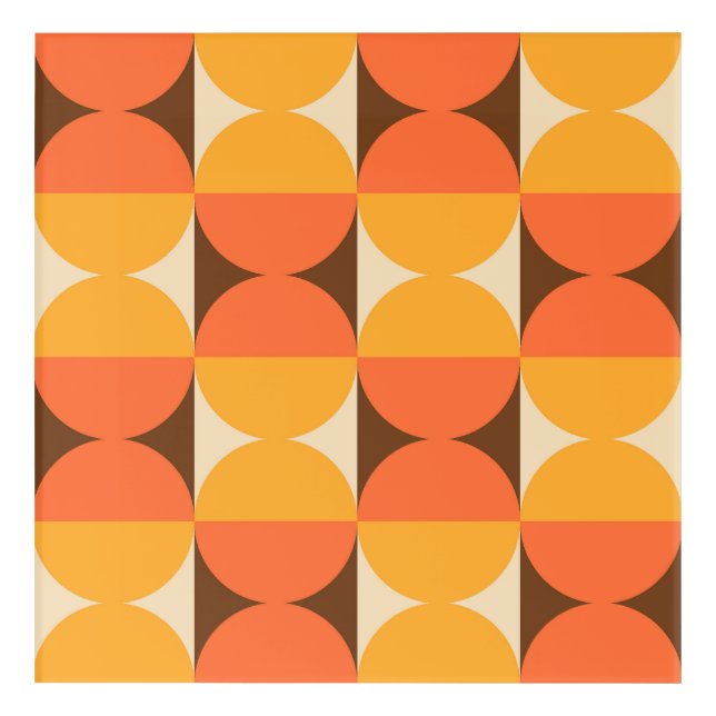 Mid Century Modern Geometric Design Acrylic Print (Front)