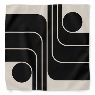 Mid Century Modern Geometric Design Bandana
