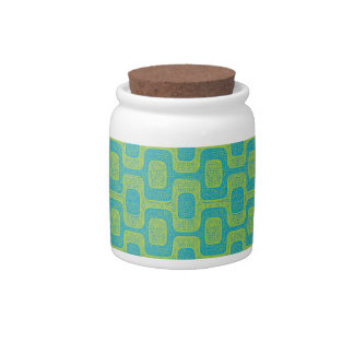 Mid-Century Modern Geometric Design Candy Jar