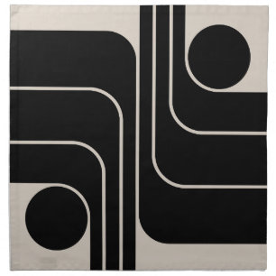 Mid Century Modern Geometric Design Cloth Napkin