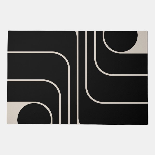 Mid Century Modern Geometric Design Doormat (Front)
